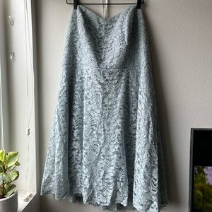 David’s Bridal Strapless Lace Bridesmaid Dress